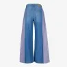 Upcycling wide leg jeans femme bi-couleur - WIDED - KONTAKT