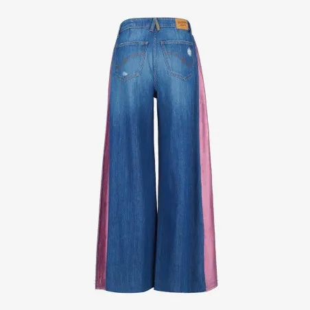 Upcycling wide leg jeans femme bi-couleur -WIDED - KONTAKT