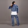 Veste bi-couleurs oversized unisexe en jeans UPCYCLING METHODS - TUNIS FASHION WEEK 2024 - KONTAKT