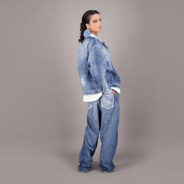 Veste oversized unisexe en jeans Heavy Used Effect - TUNIS FASHION WEEK 2024 - KONTAKT