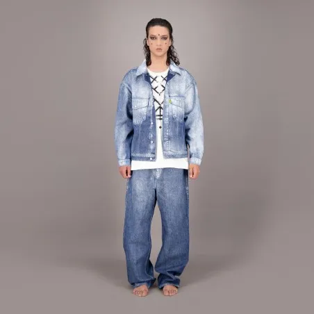 Veste oversized unisexe en jeans Heavy Used Effect - TUNIS FASHION WEEK 2024 - KONTAKT