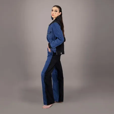 Veste oversized unisexe PATCHWORK en jeans UPCYCLING METHODS - TUNIS FASHION WEEK 2024 - KONTAKT
