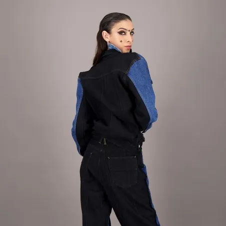 Veste oversized unisexe PATCHWORK en jeans UPCYCLING METHODS - TUNIS FASHION WEEK 2024 - KONTAKT