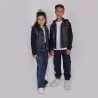 Veste unisexe en jeans avec manches et capuche en molleton - KONTAKT