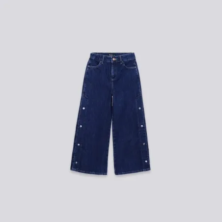 Wide leg fille avec boutons pression en jeans - KONTAKT