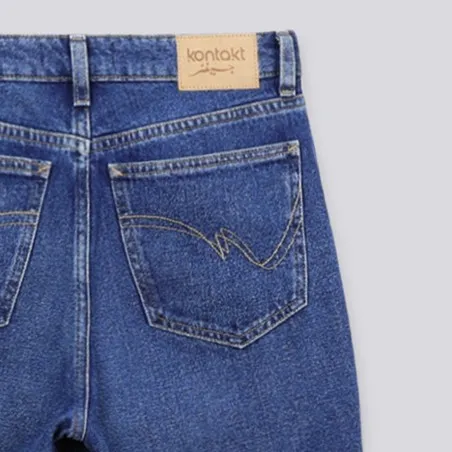 Wide leg jeans femme avec boutons pressions - WIDED - KONTAKT