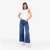 Wide leg jeans femme avec boutons pressions - WIDED - KONTAKT