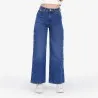 Wide leg jeans femme avec boutons pressions - WIDED - KONTAKT