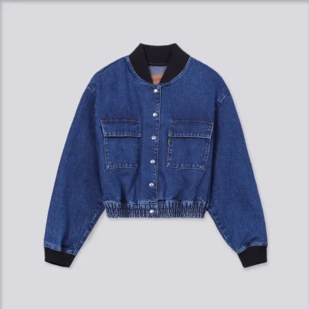 Workwear cropped jacket fille en jeans - KONTAKT