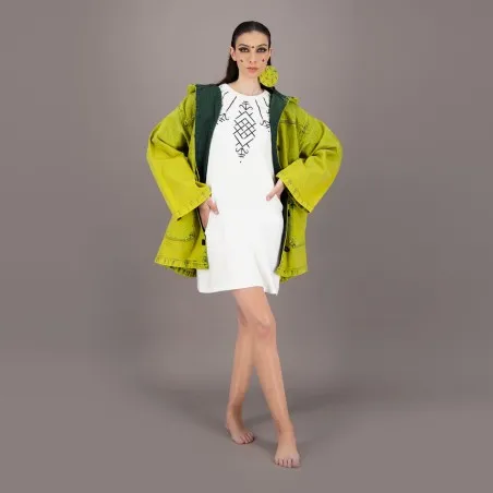 Workwear Kachabya unisexe en jeans Heavy Used Effect - TUNIS FASHION WEEK 2024 - KONTAKT