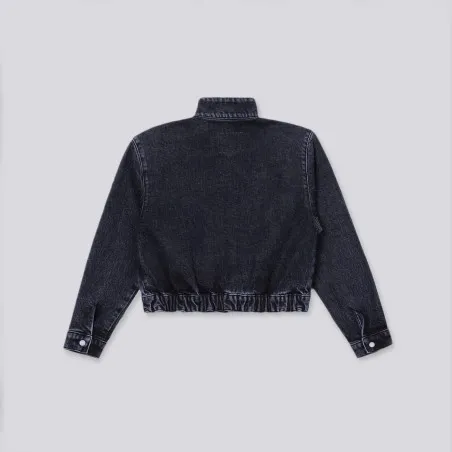 Zipped cropped jacket fille avec bas élastique - KONTAKT