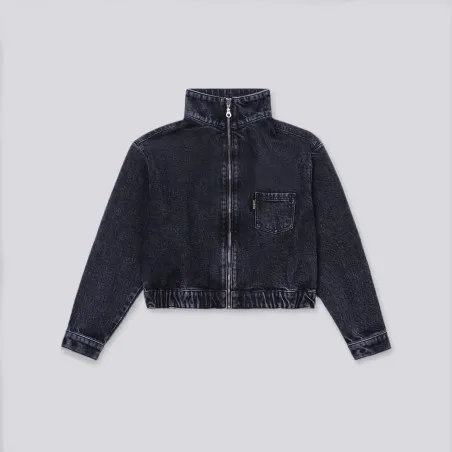 Zipped cropped jacket fille avec bas élastique - KONTAKT