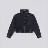 Zipped cropped jacket fille avec bas élastique - KONTAKT