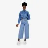 Cropped chemise western femme en jeans - SHERAZADE - KONTAKT