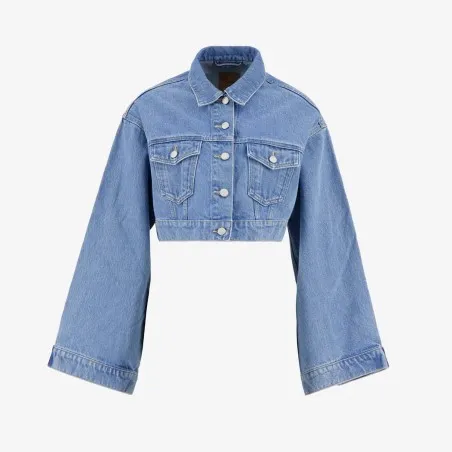 Cropped jacket femme avec manches larges en jeans - KINDA 2.0 - KONTAKT