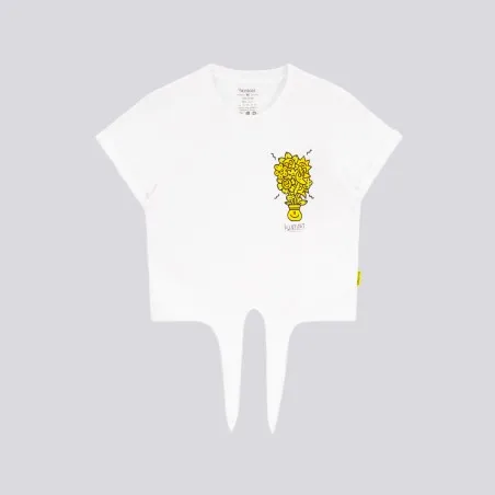 T-shirt sur taille femme manches courtes avec nœud POT DE SMILEY - KONTAKT