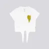 T-shirt sur taille femme manches courtes avec nœud POT DE SMILEY - KONTAKT