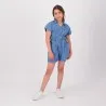 Combi-short fluide fille en jeans - KONTAKT