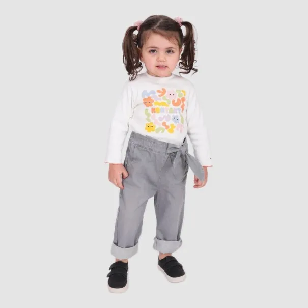Pantalon bébé fille avec ruban - KONTAKT