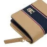 Tommy Jeans – Portefeuille zippé à monogramme TH – Safari Canvas - TOMMY JEANS