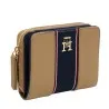 Tommy Jeans – Portefeuille zippé à monogramme TH – Safari Canvas - TOMMY JEANS