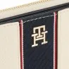 Tommy Jeans – Portefeuille zippé à monogramme TH – Beige Noir - TOMMY HILFIGER
