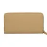 Tommy Jeans – Portefeuille Tommy Hilfiger souple à fermeture éclair pour femme TH – Beige - TOMMY JEANS