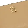 Tommy Jeans – Portefeuille Tommy Hilfiger souple à fermeture éclair pour femme TH – Beige - TOMMY JEANS