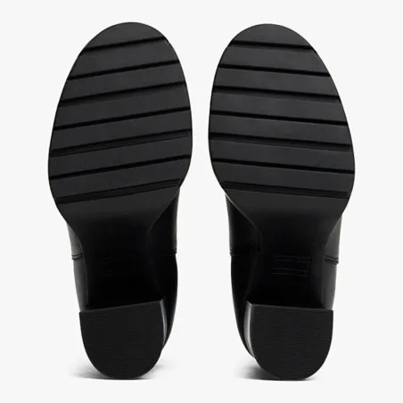 TOMMY JEANS – Bottines à talons hauts en cuir à crampons – Noir - TOMMY JEANS