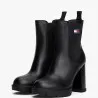 TOMMY JEANS – Bottines à talons hauts en cuir à crampons – Noir - TOMMY JEANS