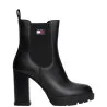 TOMMY JEANS – Bottines à talons hauts en cuir à crampons – Noir - TOMMY JEANS