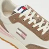 Tommy Jeans – Chaussures de course à semelle dentelée – Blanc Marron - TOMMY JEANS