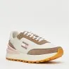 Tommy Jeans – Chaussures de course à semelle dentelée – Blanc Marron - TOMMY JEANS