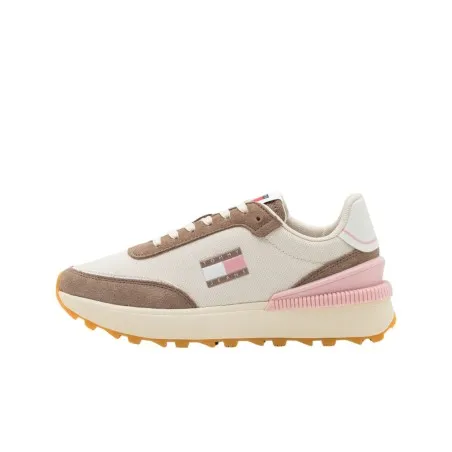 Tommy Jeans – Chaussures de course à semelle dentelée – Blanc Marron - TOMMY JEANS