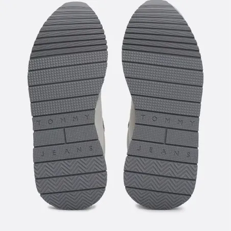 Tommy Jeans – Suede Tonal Runner Trainers – Gris - TOMMY JEANS