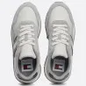Tommy Jeans – Suede Tonal Runner Trainers – Gris - TOMMY JEANS