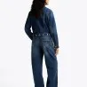 Tommy Jeans – Veste camionneur en jean à clous métalliques – bleu foncé - TOMMY JEANS