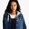 Tommy Jeans – Veste camionneur en jean à clous métalliques – bleu foncé - TOMMY JEANS