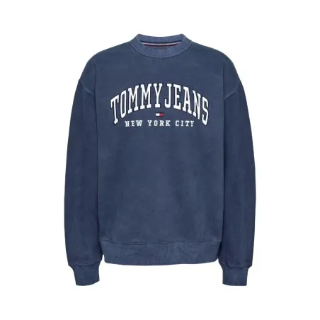 Tommy Jeans – Sweat Varsity décontracté à col ras-du-cou – dark night navy - TOMMY JEANS