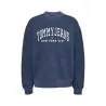 Tommy Jeans – Sweat Varsity décontracté à col ras-du-cou – dark night navy - TOMMY JEANS