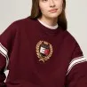Tommy Jeans – Sweat-shirt Tommy Prep avec logo – Bordeaux - TOMMY JEANS