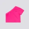 T-shirt femme manche dénudé avec broderie - KONTAKT