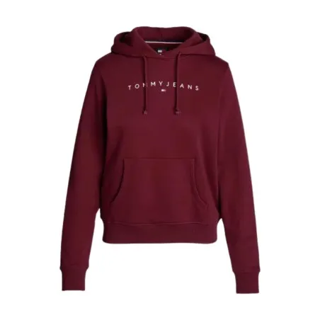 Tommy Jeans – Sweat à capuche linéaire Tjw Reg Bordeaux - TOMMY JEANS