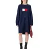 Tommy Jeans – Robe pull décontractée avec laine – Bleu Marine - TOMMY JEANS
