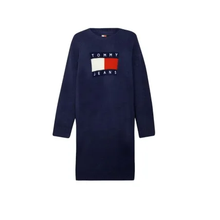 Tommy Jeans – Robe pull décontractée avec laine – Bleu Marine - TOMMY JEANS