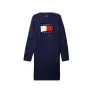 Tommy Jeans – Robe pull décontractée avec laine – Bleu Marine - TOMMY JEANS