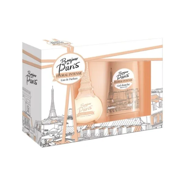 Coffret Eau De Parfum Femme BONJOUR  FLORAL INTENSE EAU DE PARFUM 100 ML ET GEL DOUCHE 200 ML - BONJOUR
