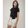 Crop Top Signature Mazij Noir - MAZIJ