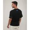 T-shirt Noir Broderie Berbère – Détails Denim - MAZIJ