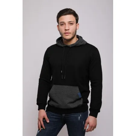 Sweatshirt Noir et Gris Homme - MAZIJ